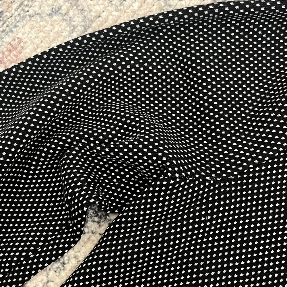 Adrianna Papell Black and White Dot Balloon Sleeve Sweater